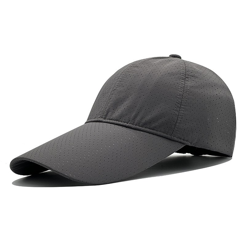 特长帽檐海钓遮阳帽子男防紫外线速干钓鱼棒球帽长鸭舌防晒帽透气