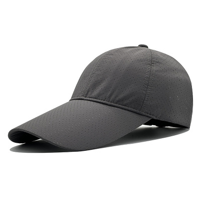 特长帽檐海钓遮阳帽子男防紫外线速干钓鱼棒球帽长鸭舌防晒帽透气