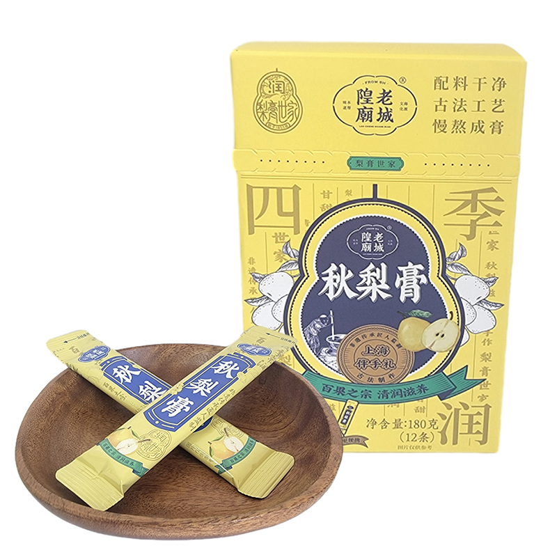 老城隍庙秋梨膏180g挤挤膏休闲零食品百果之宗清润滋养便携独立装