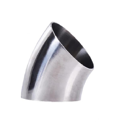 盛京联硕304不锈钢卫生级45度焊接弯头 个