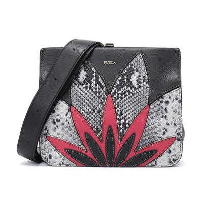 FURLA芙拉SELFIE女士系列皮革单肩斜挎包BBLV4PCP904296-黑色灰色红色