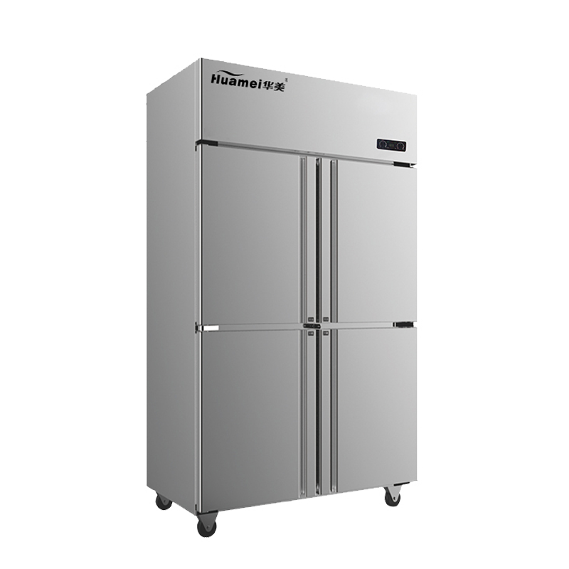 华美(huamei)760升四门双温侧开门冰箱不锈钢立式冷柜冰柜展示柜 商用