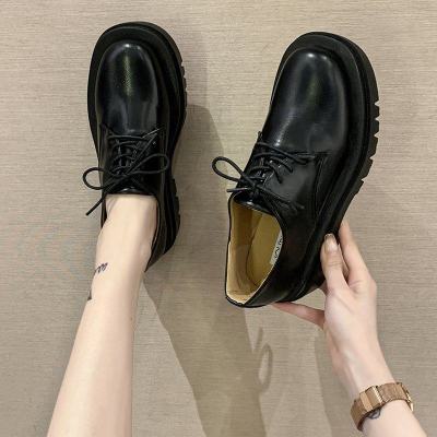 枫述白色小皮鞋日系女2021春季新款英伦风复古学生搭配正装系带单鞋