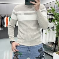 男士毛衣秋冬新款雪尼尔保暖加厚内衣线衣圆领打底针织衫男提花潮