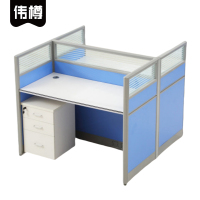 伟樽屏风工位对坐双人位带柜120*120*110cm套