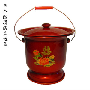 美帮汇防滑水晶烤漆提篮痰盂 老人痰盂 儿童便盆 坐便器尿盆子孙桶