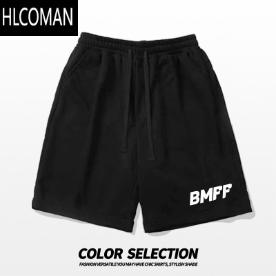 HLCOMAN运动短裤男夏季美式潮牌宽松跑步5分裤休闲外穿直筒五分裤子
