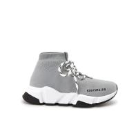 巴黎世家(Balenciaga)灰色拼色圆头厚底运动鞋女款休闲跑步鞋正面