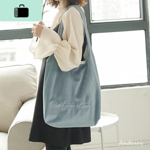 法文chic布袋女包加绒加厚单肩包手提购物袋大容量帆布包NEW LAKE女士单肩包