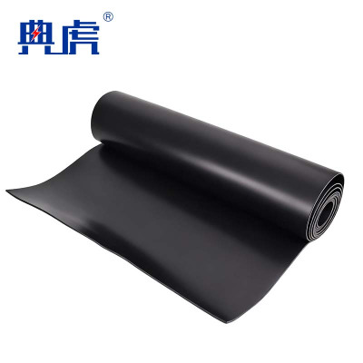 典虎 绝缘橡胶垫地垫 黑色平面10mm 块