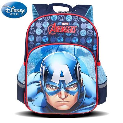 迪士尼男孩书包漫威男童小学生1-2年级美队蜘蛛侠钢铁侠3D图4背包新款正品儿童节礼物新年礼物