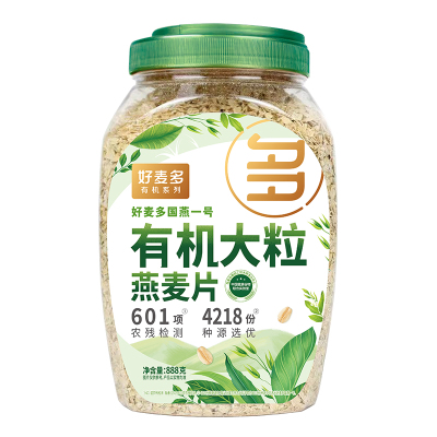 好麦多 国燕一号有机大粒燕麦片888g