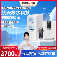 安吉尔净水器家用直饮机 RO反渗透膜净饮机天池玉龙max1200G+Y3611白色管线机+J3217前置过滤器