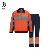 高可视警示桔红防护服(可定制)