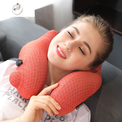 脖枕充气U型枕头脖子靠枕颈椎护颈枕坐车飞机睡觉旅行枕便携U形枕舒适主义枕芯/枕头