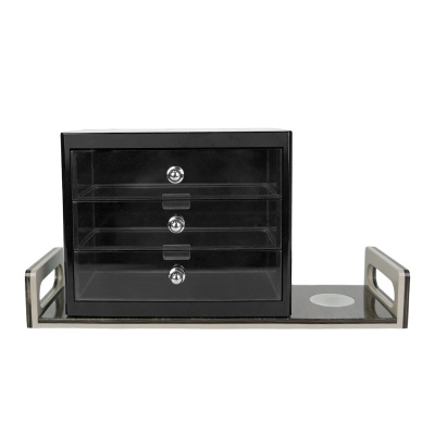 山之只 托盘收纳盒套装 黑色30*12*4.5cm 套