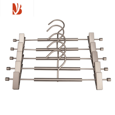 三维工匠高端金属裤架裤夹子家用衣架服装店专用裤挂JK裙夹收纳