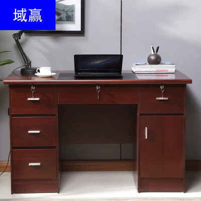 域赢木质办公桌电脑桌经理桌现代职员简约书桌单人写字台1400*700*750