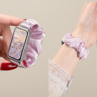 适用华为手环11表带新款11pro手表带新款弹力绳发圈透气表链细手腕运动智能新品女生高级感替换带配件春夏jw