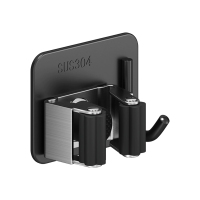 翌嘉 YJ5091037 挂钩不锈钢拖把夹扫把挂架 黑色