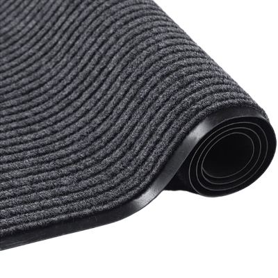 连瑞翔 双条纹防滑地垫 灰色 厚5mm*宽1.6m*15m 卷