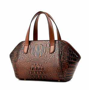 包包女包新款鳄鱼纹斜挎包轻奢大气中年妈妈包质感软手提包