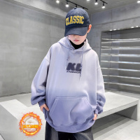 男童加绒卫衣秋冬款新款中大童冬装打底衫儿童冬季一体绒上衣