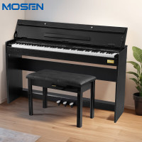 MOSEN莫森智能电钢琴MS-111 88键重锤成人儿童初学专业家用练习立式电子钢琴 主机+原装琴架+三踏板+琴凳礼包