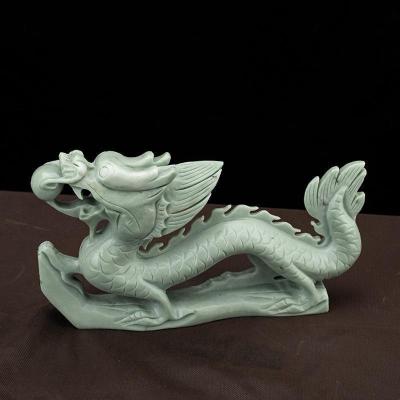 家柏饰(CORATED)玉石青龙摆件四方神兽方位神客厅办公室工艺品