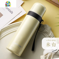 保温杯男女士学生简约可爱ins少女心水杯子便携大容量儿童壶定制 FENGHOU 轻盈蓝+杯刷杯套