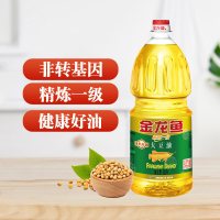 金龙鱼精炼一级大豆油1.8L非转基因食用油色拉油家用炒菜