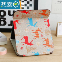 敬平小镜子化妆镜台式桌面可立家用小型便携办公室学生宿舍折叠梳妆翻便携式用镜 雪花麋鹿-大号