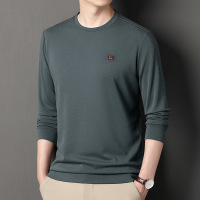 男装秋季新款圆领男士卫衣潮牌中年长袖休闲打底上衣卫衣男