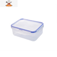 厨房冰箱商用大号长方形保鲜盒塑料加厚带盖透明收纳密封食品盒子 敬平 方形小号 6147厨房收纳盒