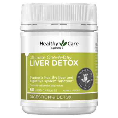 澳洲进口HealthyCare护肝片奶蓟草水飞蓟女性男熬夜胶囊60粒 膳食营养补充剂