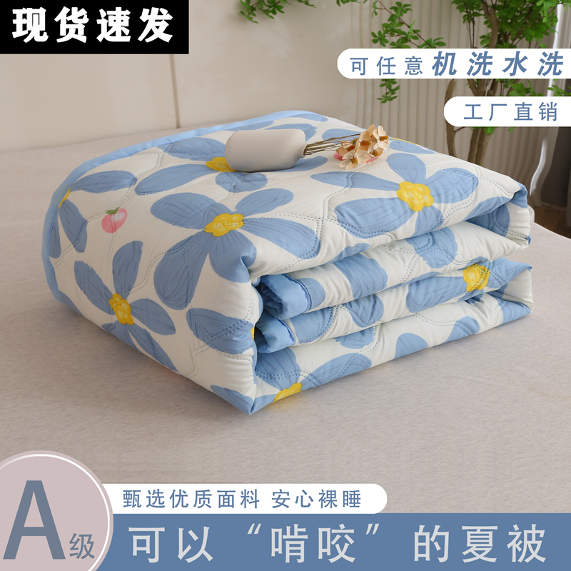 夏凉被四季通用夏凉被单双人被机洗被子薄款通用成人双午睡被