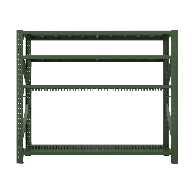 风雷动消防铁锹镐农具摆放架安保装备器材存放架绿色盾牌货架大盾牌架中型-主架