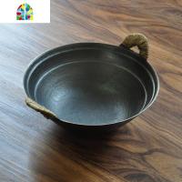 宝宝辅食小炒锅涂层迷你熟铁锅老式生熟铁锅炒菜锅小干锅加深明火用 FENGHOU 22cm(腿)