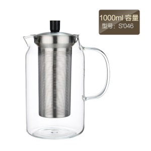 KAMJOVE/金灶 明尊 S系列 飘逸杯 茶道杯 泡茶壶 耐热高硼硅玻璃茶具 304食品接触用不锈钢内胆 过滤花茶壶