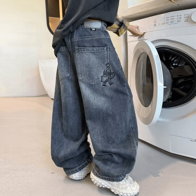 男童牛仔裤春秋款新款中大儿童装秋季宽松休闲裤子男孩秋装潮