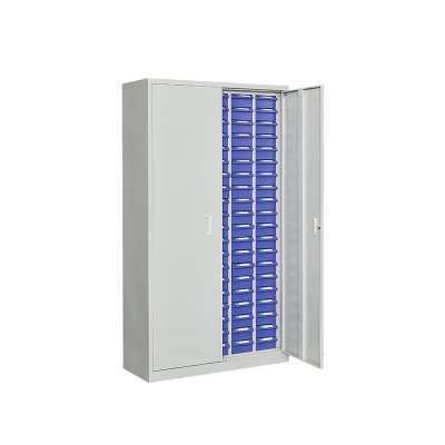 臻远零件柜抽屉式工具柜 100抽蓝色有门大号