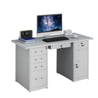 铭威盾钢制桌子办公桌铁皮桌子电脑桌五斗一抽一门1.6m