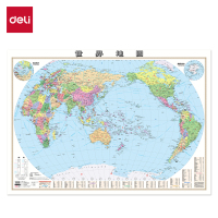 得力18075世界地图(本色)(张)[3张装]