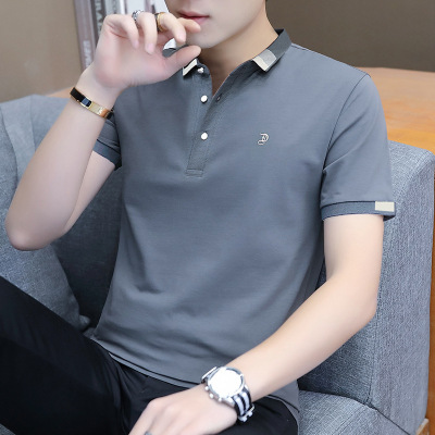 旗舰特卖-男士Polo衫韩版2021夏季修身青年时尚短袖Polo衫青年休闲翻领T恤男装格罗希
