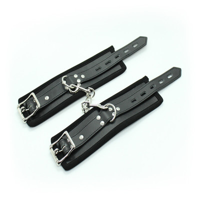 桃色缘 多款可选捆绑束缚限制皮革手铐 sm情趣用品男女用器具SM夫妻激情私密游戏另类调教成人性玩具 焦黑款对装