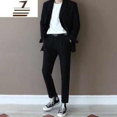 NEWLAKE2019春季西装男套装修身韩版青少年休闲西服英伦风新款外套潮流