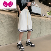 七斓开叉篮球短裤男潮牌ins宽松休闲夏季裤衩美式潮流运动5五分裤