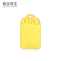 新金珠宝 999足金平安无事牌方牌 黄金摆件 黄金金章金牌 投资收藏送礼