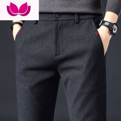 七斓春季男士休闲裤修身直筒商务百搭秋季长裤子夏天夏季薄款2023新款
