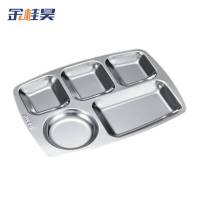 金桂昊 304 不锈钢餐盘 大圆五格(1.0mm厚)个